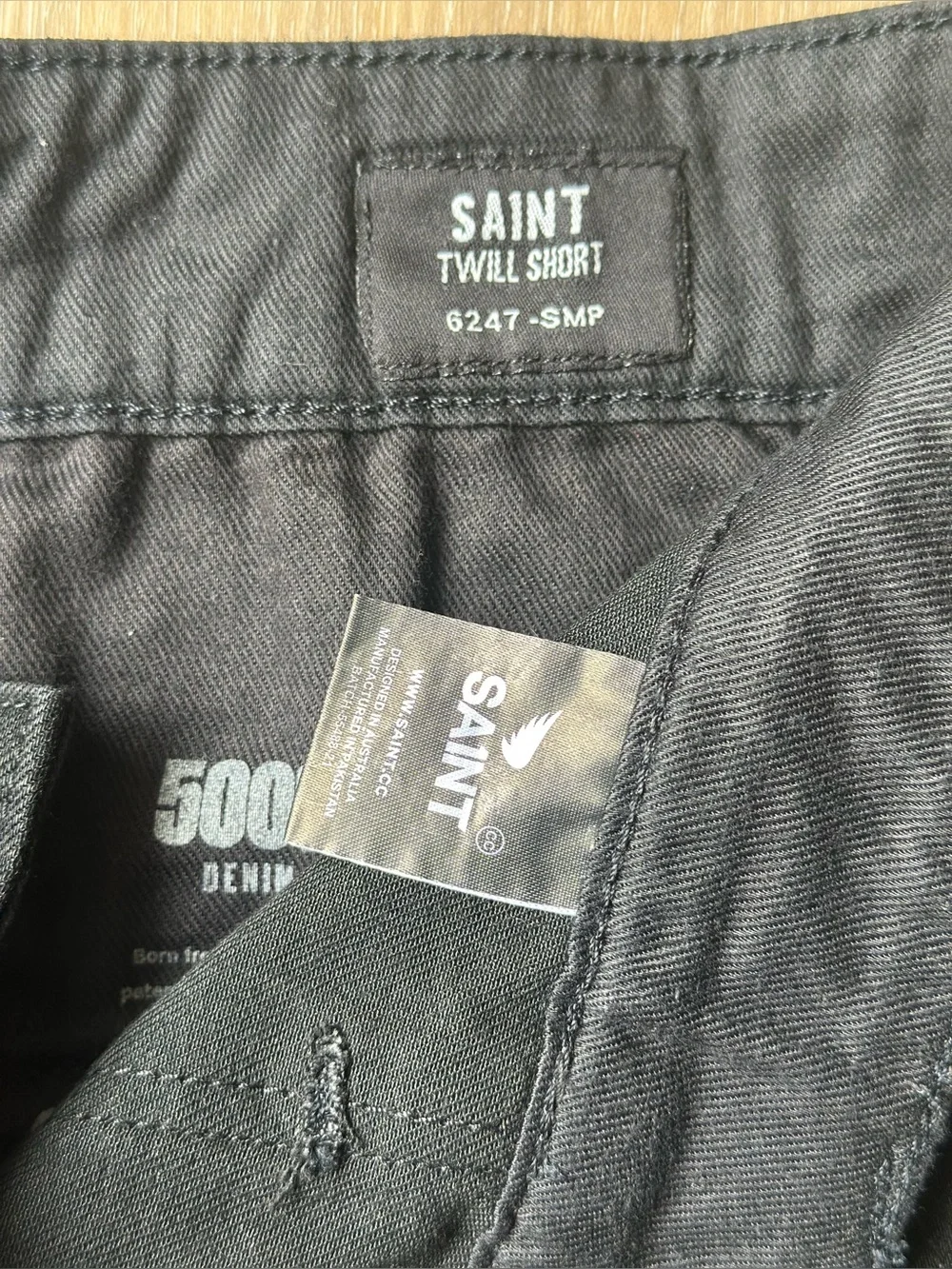 Sa1nt Black Twill Shorts 6247-Smp Heavy Duty Dyneema Moto Work Shorts 34